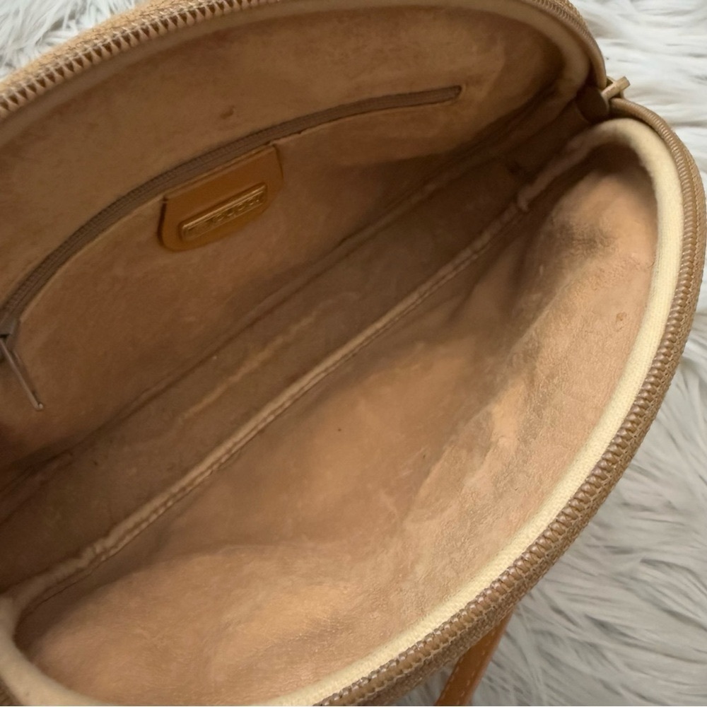 GUCCI Vintage Micro GG Canvas Shoulder Bag PVC Leather Beige - Picture 7 of 16